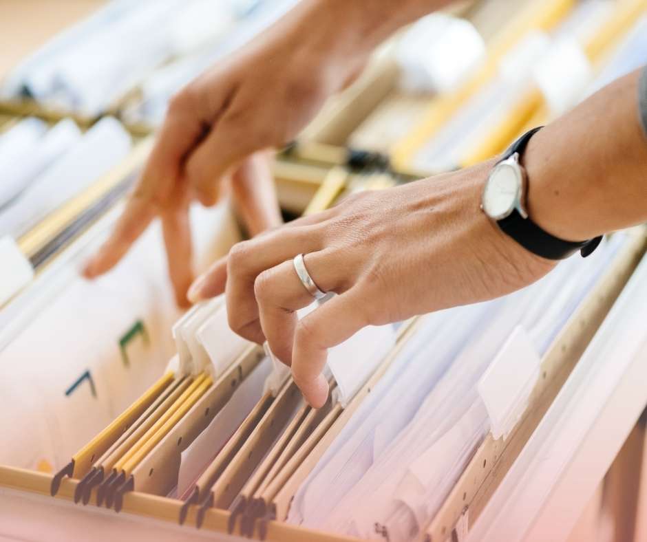 Filing Cabinet With Documents